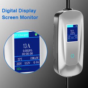 10A Reino Unido 3 PIN Plug To Type 1/ Tipo 2 Estação de Carregamento EV Wallbox Portátil Para EV / PHEV 10