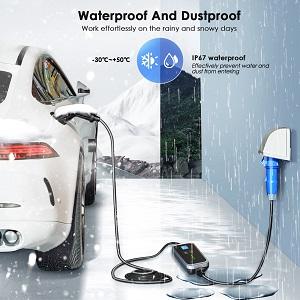 Estação de carregamento de veículos elétricos elétricos de fase única móvel 16A 32A Tipo 2 Tipo 1 GBT 6