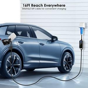 Estação de carregamento de veículos elétricos elétricos de fase única móvel 16A 32A Tipo 2 Tipo 1 GBT 7