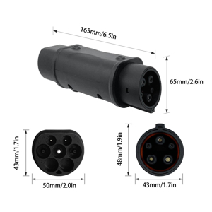 Adaptador EVSE de tipo 2 a tipo 1 IEC 62196 a SAE J1772 Adaptador de carregador de automóveis elétricos 3