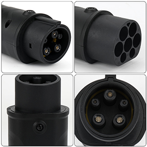 Adaptador EVSE de tipo 2 a tipo 1 IEC 62196 a SAE J1772 Adaptador de carregador de automóveis elétricos 6