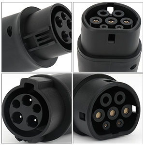 Adaptador de carregamento de veículos elétricos de tipo 1 a tipo 2 SAE J1772 a IEC62196 32A 250V 8KW 3
