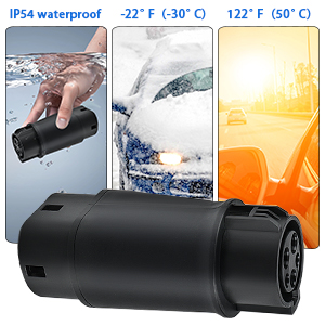 Adaptador de carregamento de veículos elétricos de tipo 1 a tipo 2 SAE J1772 a IEC62196 32A 250V 8KW 4