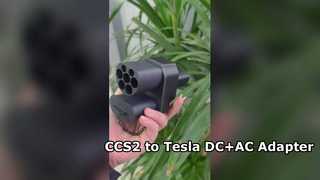 Adaptador de carregamento CCS2 para Tesla EV Conversor de carregador rápido DC para carro elétrico
