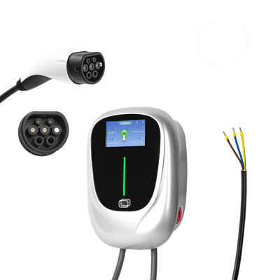 Estação de carregamento de veículos elétricos de parede Smart Home 7KW 11kW 22kW Tipo 1 Tipo 2 Estação de carregamento de veículos elétricos com aplicativo / RFID / WIFI / Bluetooth